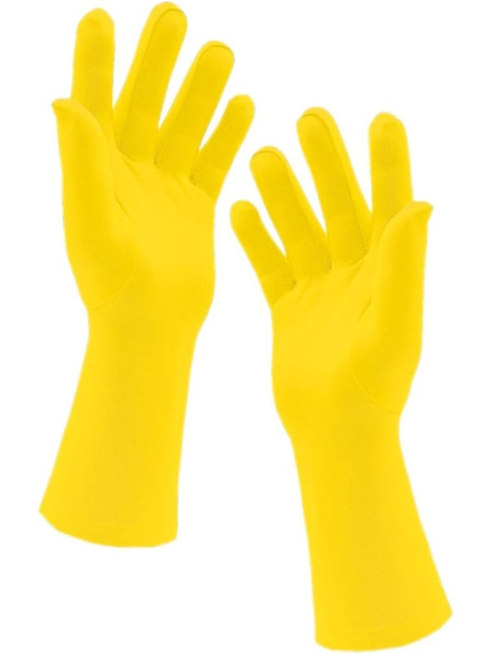 Men's and Women's Dark Yellow Stretchy Length Banquet Spandex Short Party Gloves